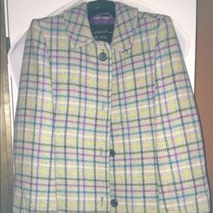 Coach Wool Peacoat & Wool Handbag